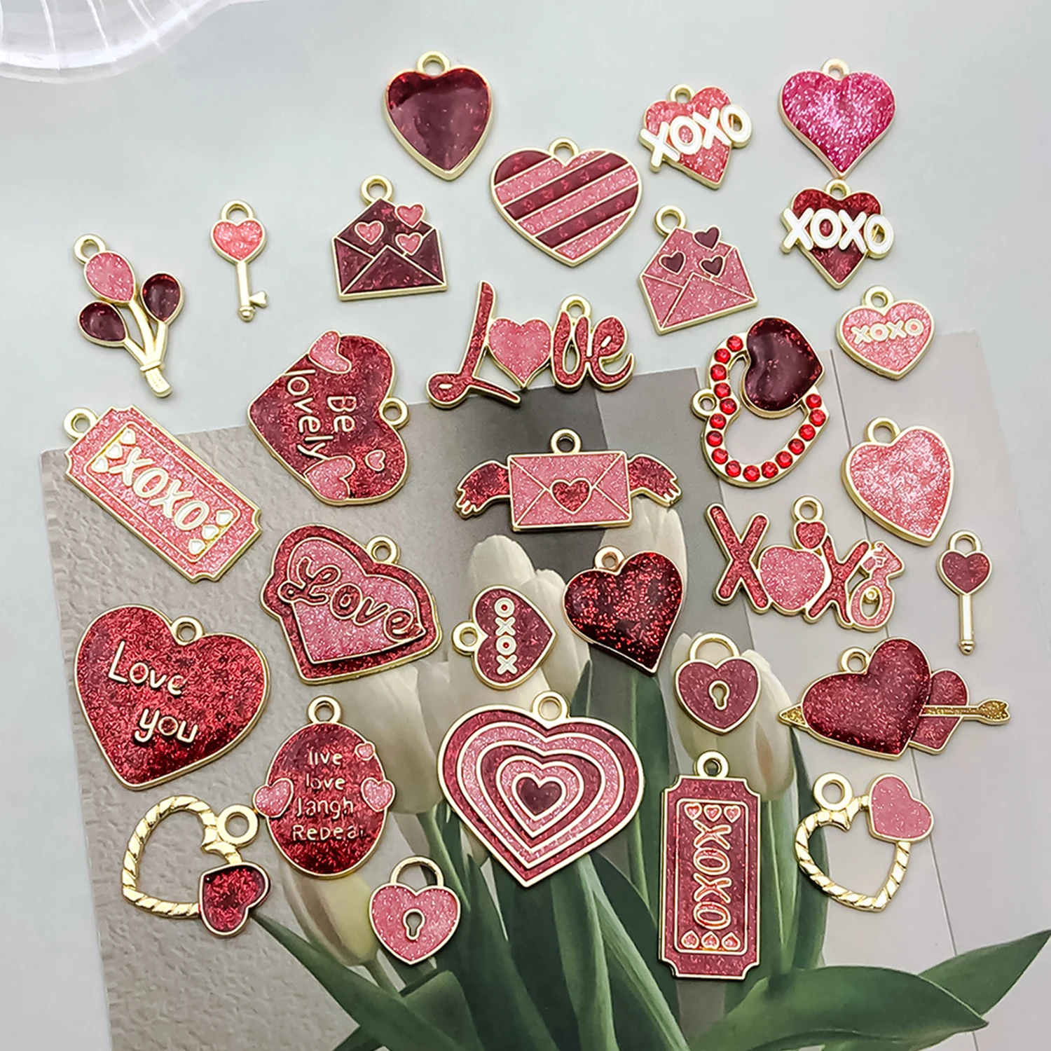 Love Is in the Air! Oxidized Floating Heart Charm