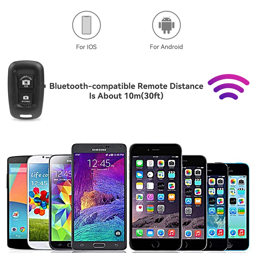 Wireless Remote Shutter Adapter Release Selfie Accessory for Mobile Phone Camera Control