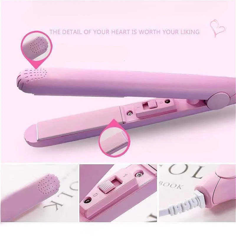 New Ceramic Hair Styling Tools Mini Hair Straightener Curling Iron Straightening Iron Beard Straightener