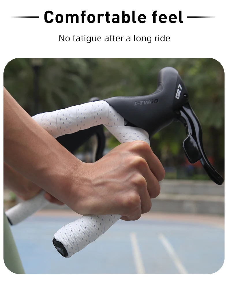 1 paar Rennrad Lenker Band Anti Slip Silikon Gel Lenker Band Dämpfung Radfahren Bar Band Fahrrad Zubehör – Detail 6