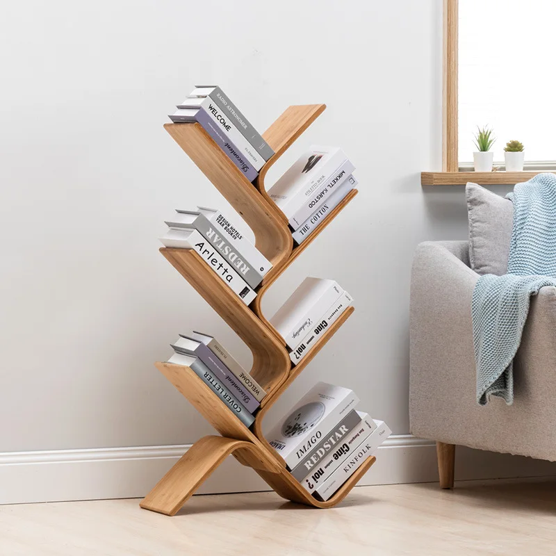 Tree Bookshelf 8-Tier Corner Bookcase