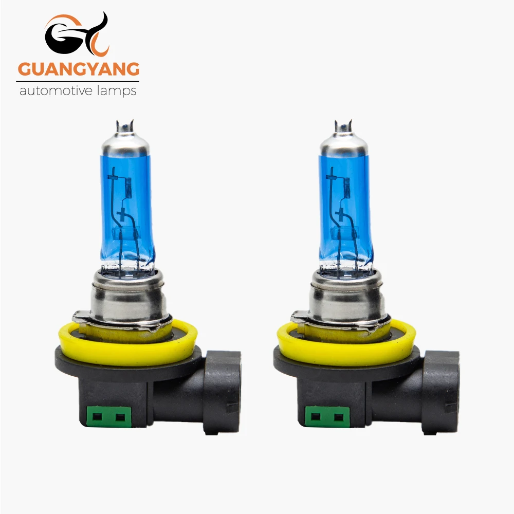 

2 Pcs H11 12V 55W 4800K Super White Blue Auto Headlight Head Lamp Car Fog Light Halogen Bulb