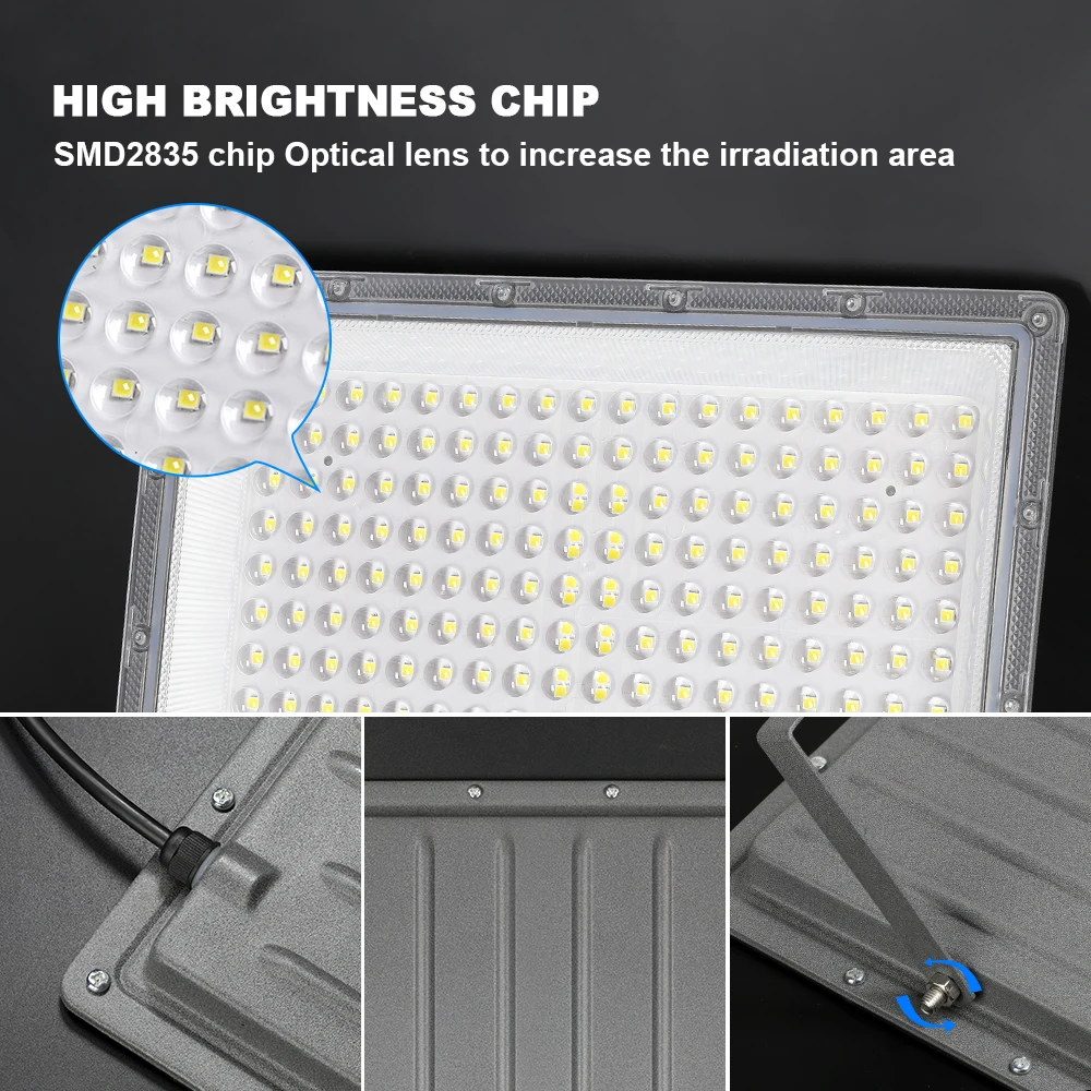 Outdoor Waterproof LED Floodlight with PIR Motion Sensor for Street, Garden, and Wall Lighting