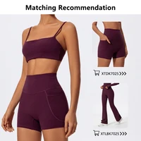 Soutien-gorge de yoga d'été pour femme, brassière push-up pour la gym et l'entraînement, sous-vêtement de sport d'extérieur, crop top antichoc pour le fitness féminin 4