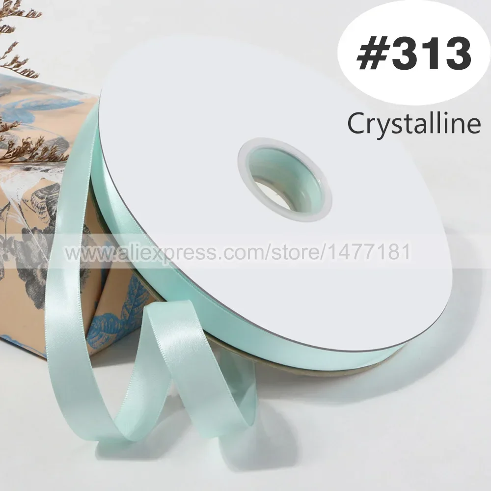 Blue Double Face Satin Ribbon – High-Density Polyester Fabric, Multiple Widths Available, 100 Yards