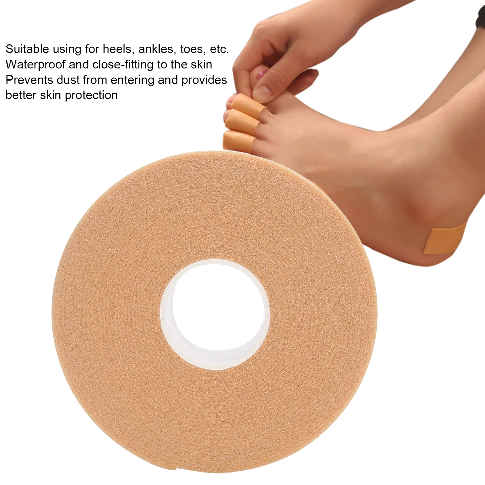 2.5cm x 4.5m Foot Heel Sticker Waterproof Breathable Blister Prevention Heel Foam Tape Bandage heel pad