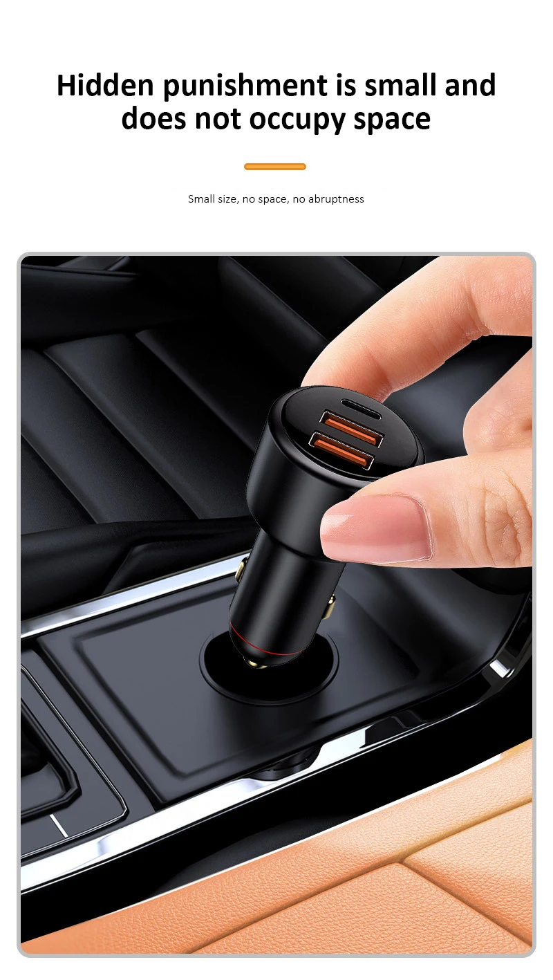 200W Car Charger USB Port Fast Charging For IPhone 13 12 11 Huawei Xiaomi Samsung Mi Type C Mobile Phone_voghion.com