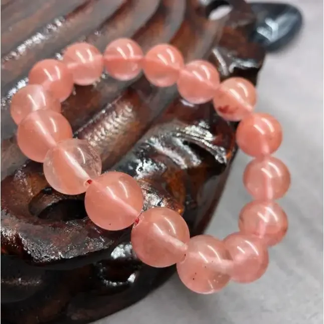 Women Men's Natural Gemstone Stone Watermelon Red Cuff Charm Bangle Bracelet