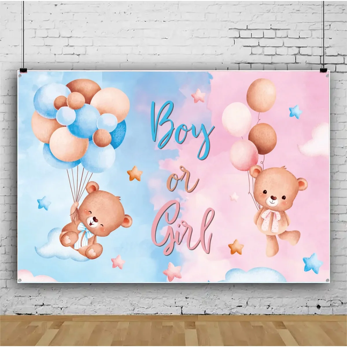 Gender Reveal Party Backdrops Boy Or Girl Photocall Newborn Baby Shower  Banner Backgrounds Happpy Birthday Pary Decor Kids Photo - AliExpress, image size:1200x1200