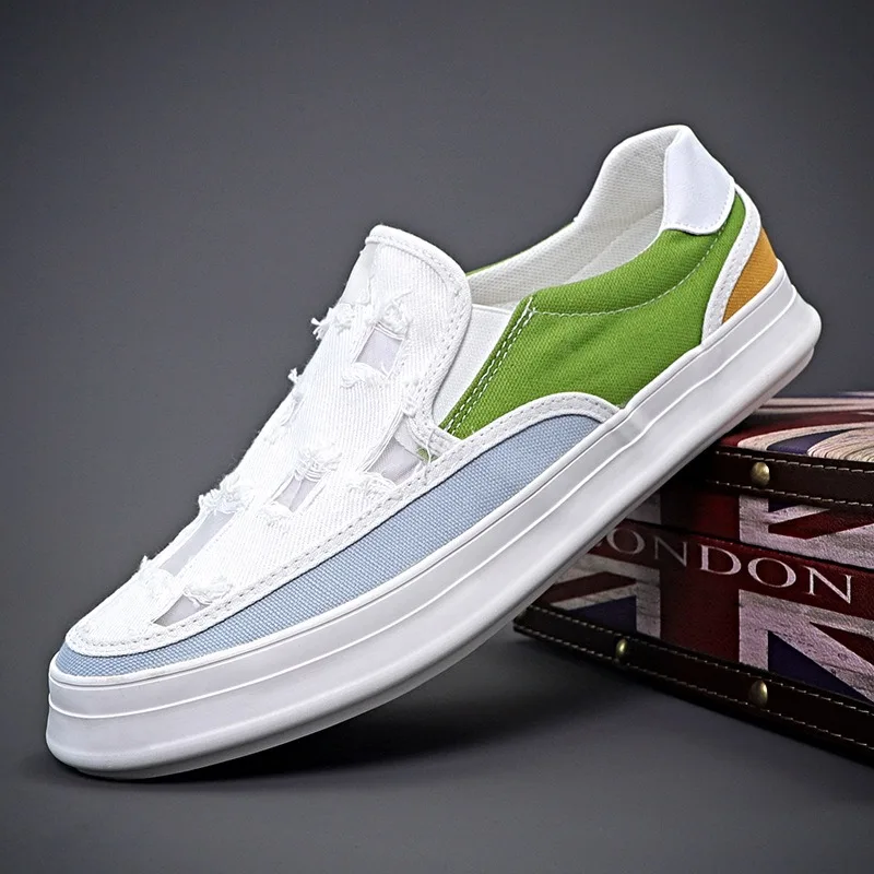 

Низкие износостойкие кеды на мягкой подошве Нескользящие парусиновые туфли для мужчин новинка весна-осень дышащая Повседневная модная классическая мужская обувь