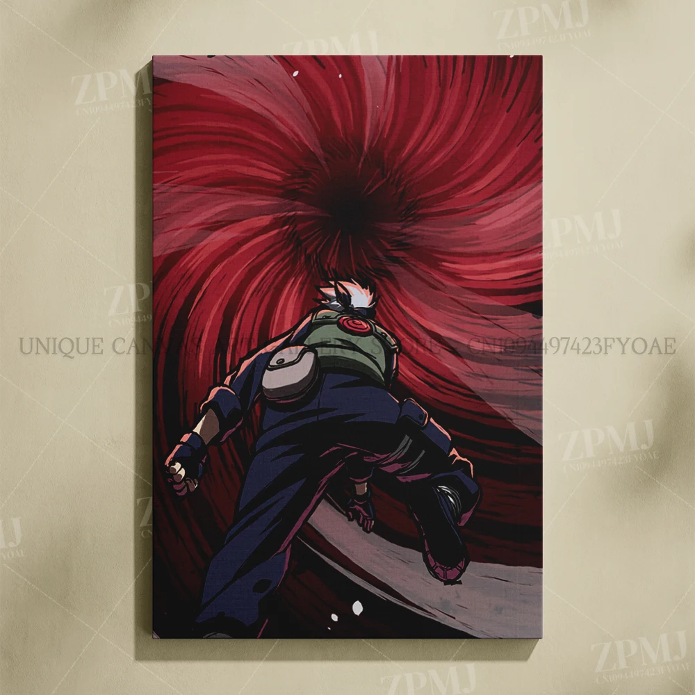 Anime Wall Art: Uchiha Madara Canvas Painting - Japanese Style Home Decor