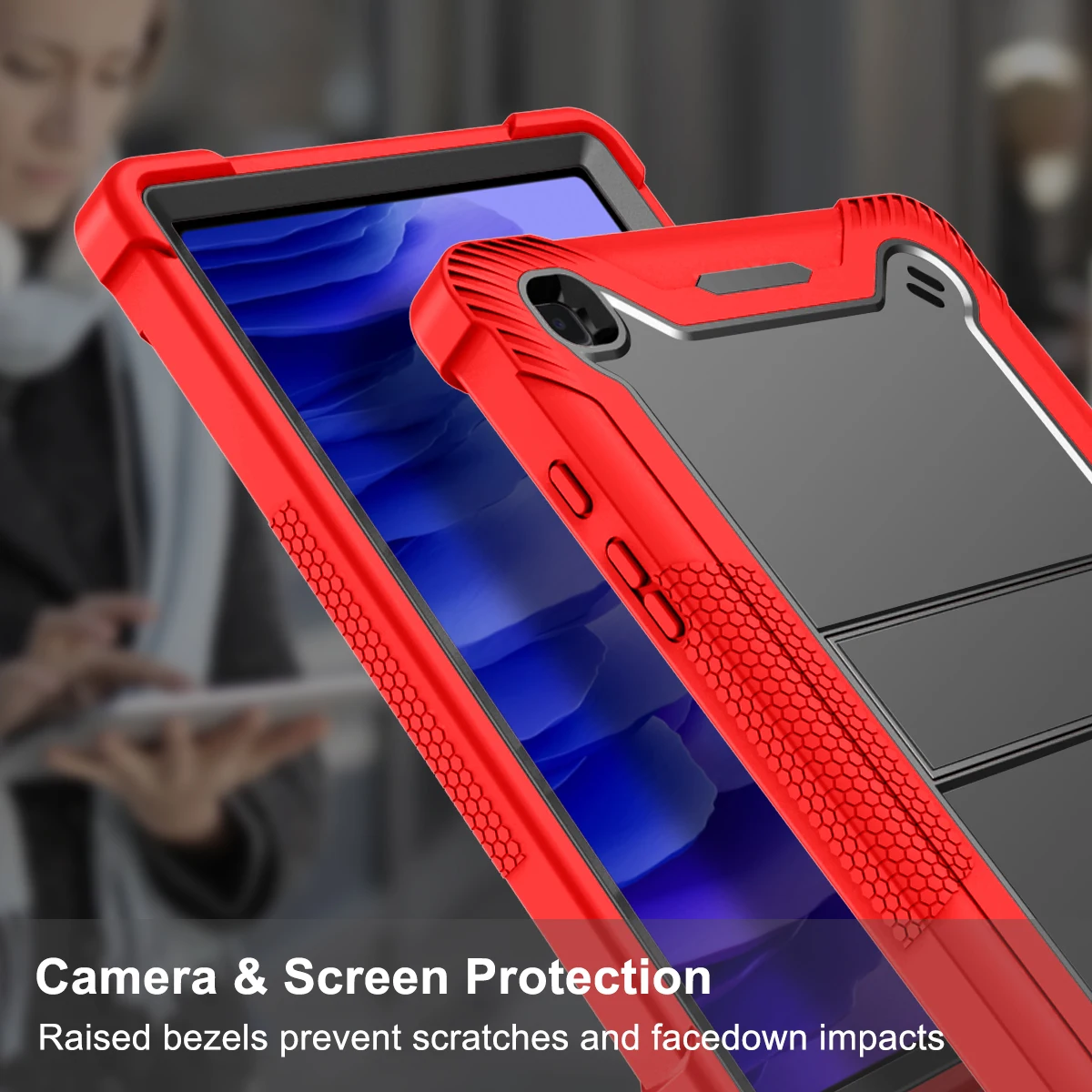 Capa Armor Stand para Tablet Samsung Capa Robusta Galaxy Tab a9 Plus Sm-x210 Sm-x216 Sm-x218 a9 8.7 Sm-x110 Sm-x115 Sm-x117 a9 Plus - Imagem 5