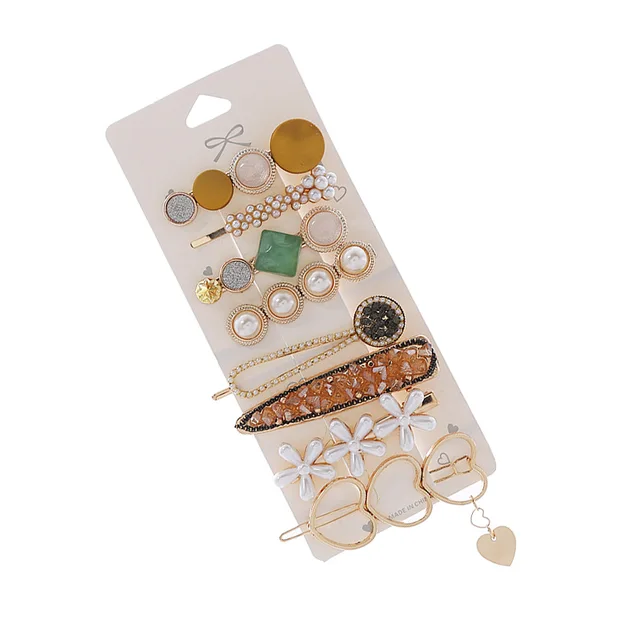 Candy Colors Pearl Hair Clip For Women Korean Hairpin 5