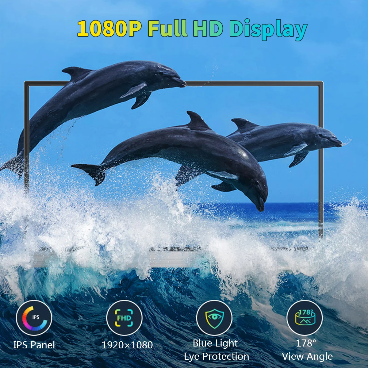 Bimawen ޴    ġ ũ 100% USB C  , Ʈ PC ȭ ֿܼ, 15.6 ġ, 1080P