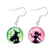 Classic Musical Movie Magic Wicked Witch Glass Glass Cabochon Earrings Drop Earring For Women Girls Cosplay Jewelry Accessories 1