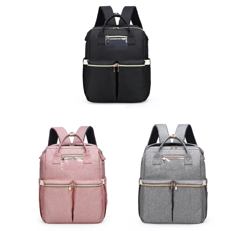 

Baby Infant Nappy Changing Bag Portable Large Capacity Folding Crib Diaper Backpack Stroller Straps for Travel Outdoor