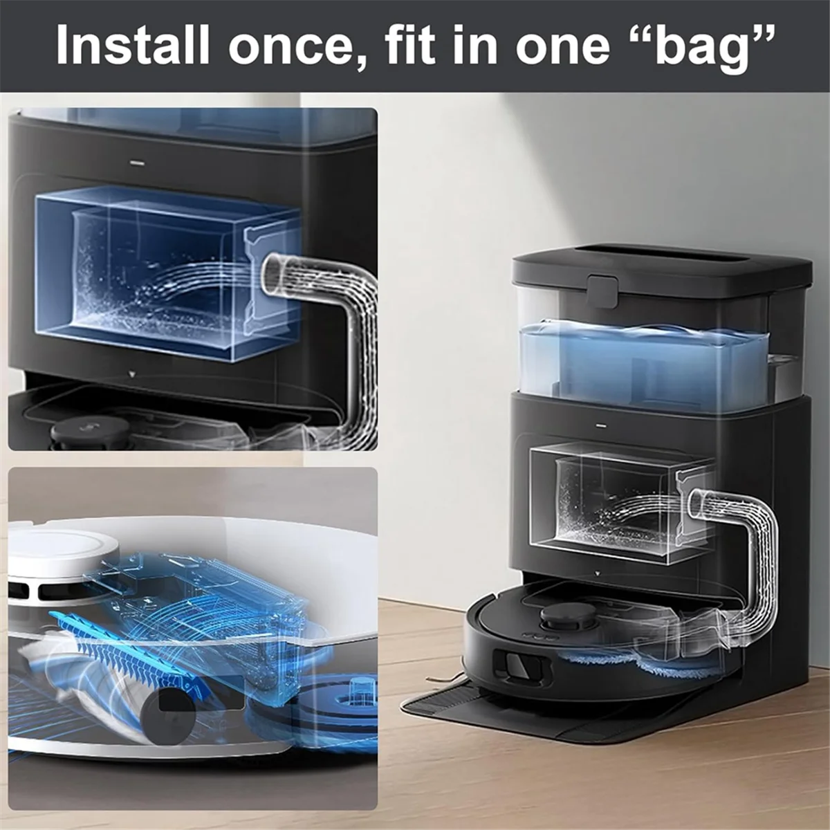 Ecovacs 로봇 진공 청소기 메인 사이드 브러시용 액세서리 세트JAS
