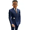 Designer Boy Suits Wedding Kids Tuxedos 2 Pieces Formal Blazer Peaked Lapel Double Breasted Prom Suits (Jacket+Pants)