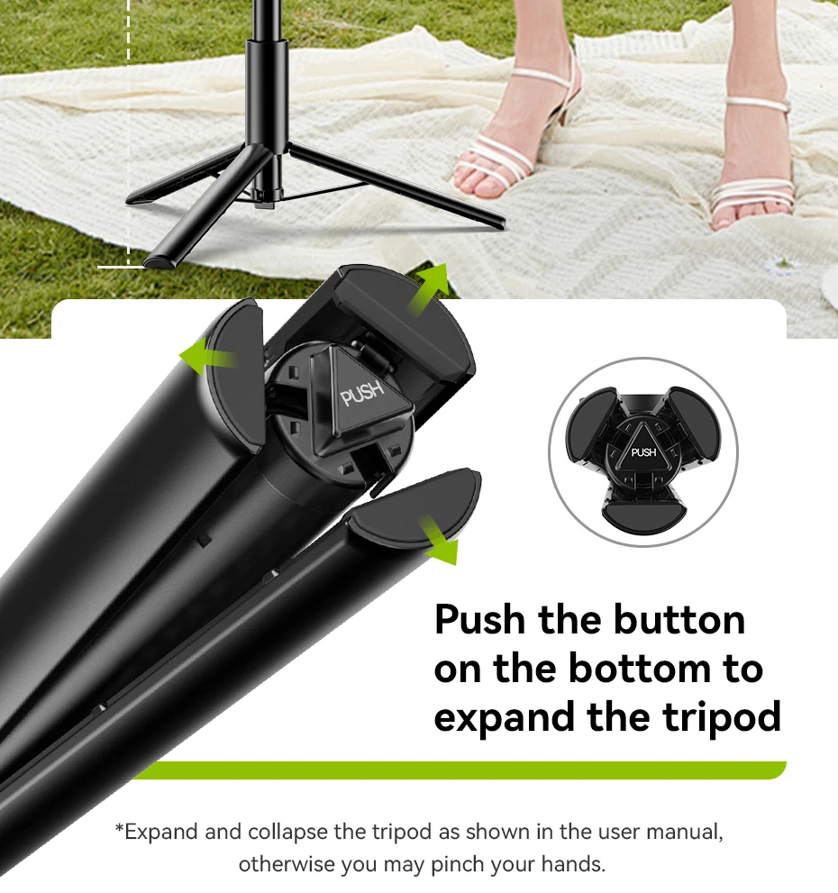 MG-002 Max Magnetic Phone Selfie Stick Tripod with Remote 1.64m Extendable Selfi