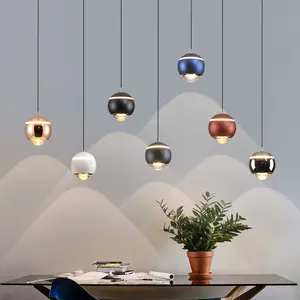 Подвесные светильники для ресторана, бара, простая креативная Подвесная лампа с маленьким хрустальным шариком, Скандинавская фоновая лампа для гостиной, спальни, прикроватная лампа
