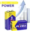 PKCELL 10PCS 6F22 9V Heavy Duty Battery Long-lasting Carbon Zinc Batteries for Detectors and Electronics 4