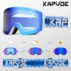 Kapvoe Photochromic Ski Goggles Magnetic Anti-Fog Lenses UV400 Protection Men Women Ski Goggles Winter Sports Eyewear 2