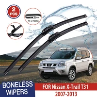 For Nissan X-Trail T31 2007-2013 Car Windshield Wiper U-type Soft Rubber Frameless Bracketless Car Wipers 24"+16" 1