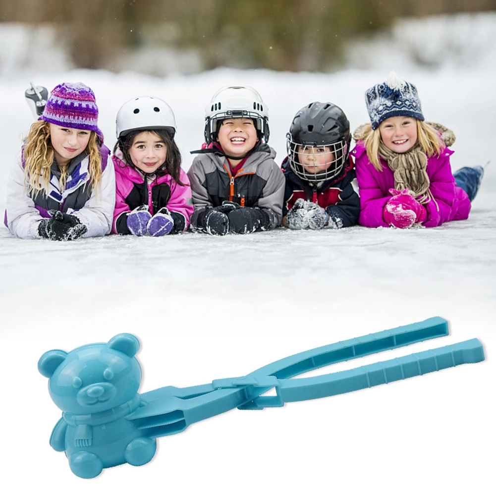 Plastic Bear Shaped Snowball Maker for Kids Winter Outdoor Play