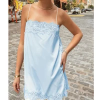 Camisole Vintage en Satin et dentelle florale pour femmes, Sexy, Patchwork, style Boho y2k, couleur unie, sans manches, dos nu, plage Chic, hauts courts 3