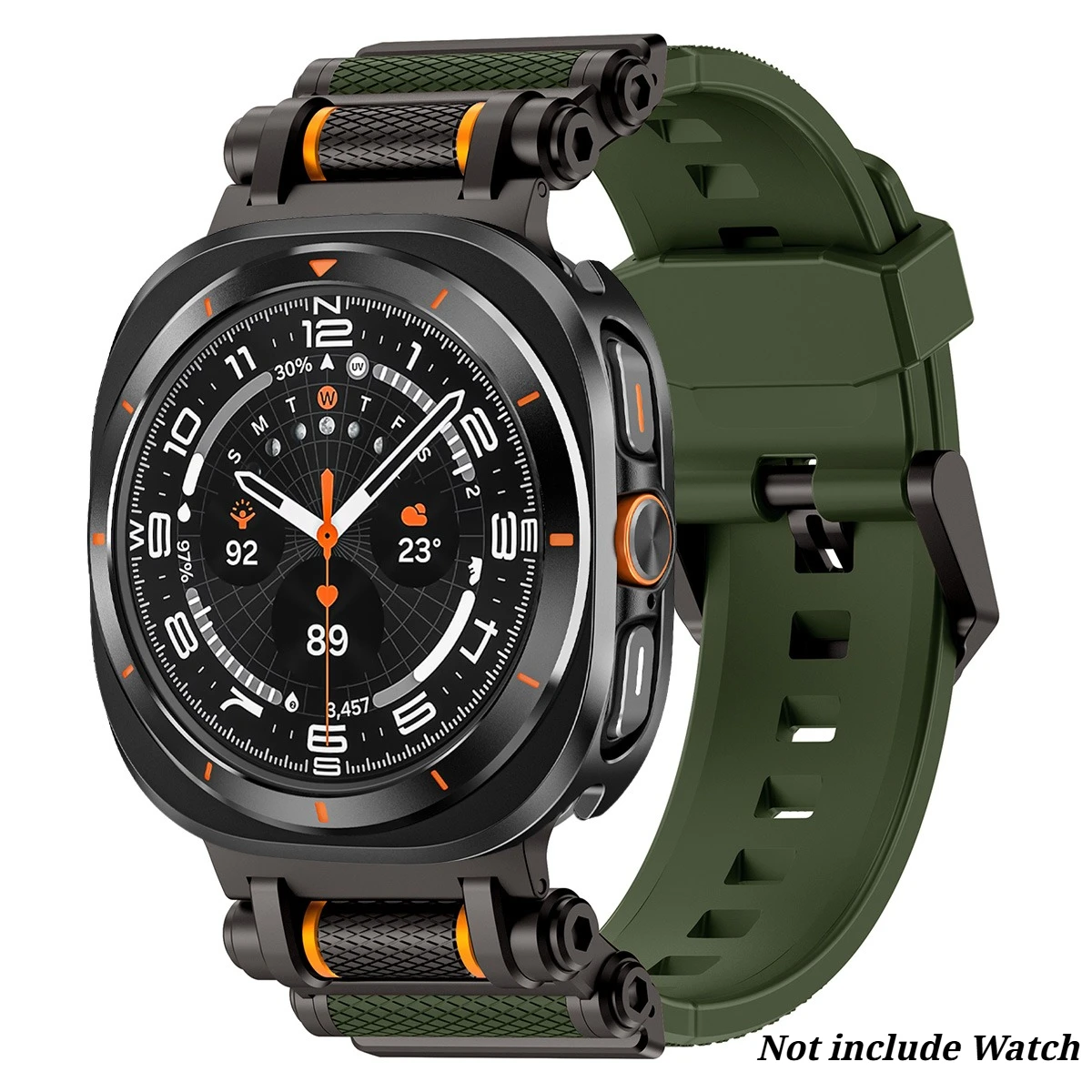 Premium Metal Case with Soft Silicone Strap for Galaxy Watch Ultra - Stylish Smartwatch Accessories