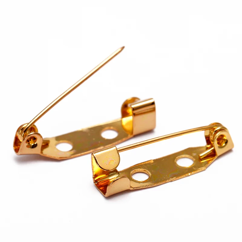 50pcs 15/20/25/30/32/35/38/40/45mm Brosche Clip Pins Sicherheits einstellungen leere Basis DIY Namensschilder Abzeichen Schmuck machen Ergebnisse – Detail 3