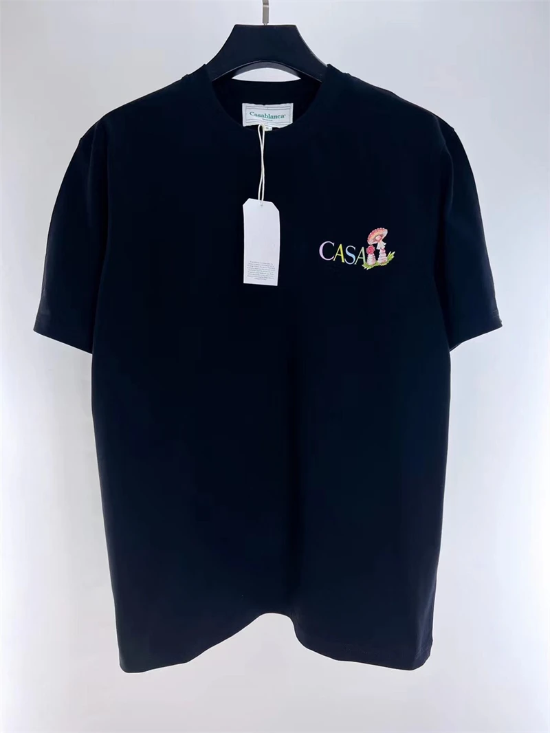 

23SS Hip Hop Casablanca Animal Plant Prints T Shirt Men Women Oversized Short Sleeve Tees Hentai