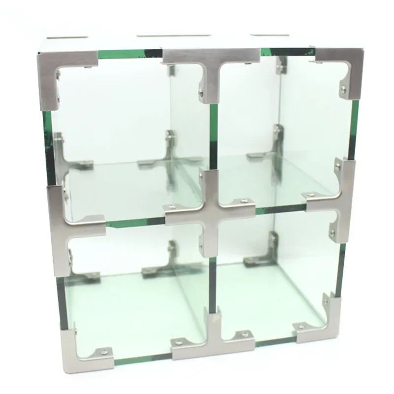 Stainless Steel Combination Glass Clamp for Glass Display Cabinet Fishbowl Fixing Clip Ceramic Tile Panel Reinforced Splicing
