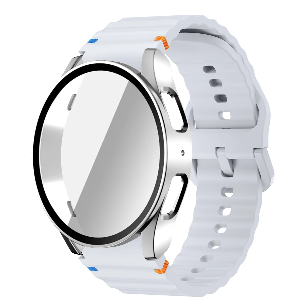 Premium Silicone Watch Band and Protective Case Combo – Universal Fit Bracelet Strap