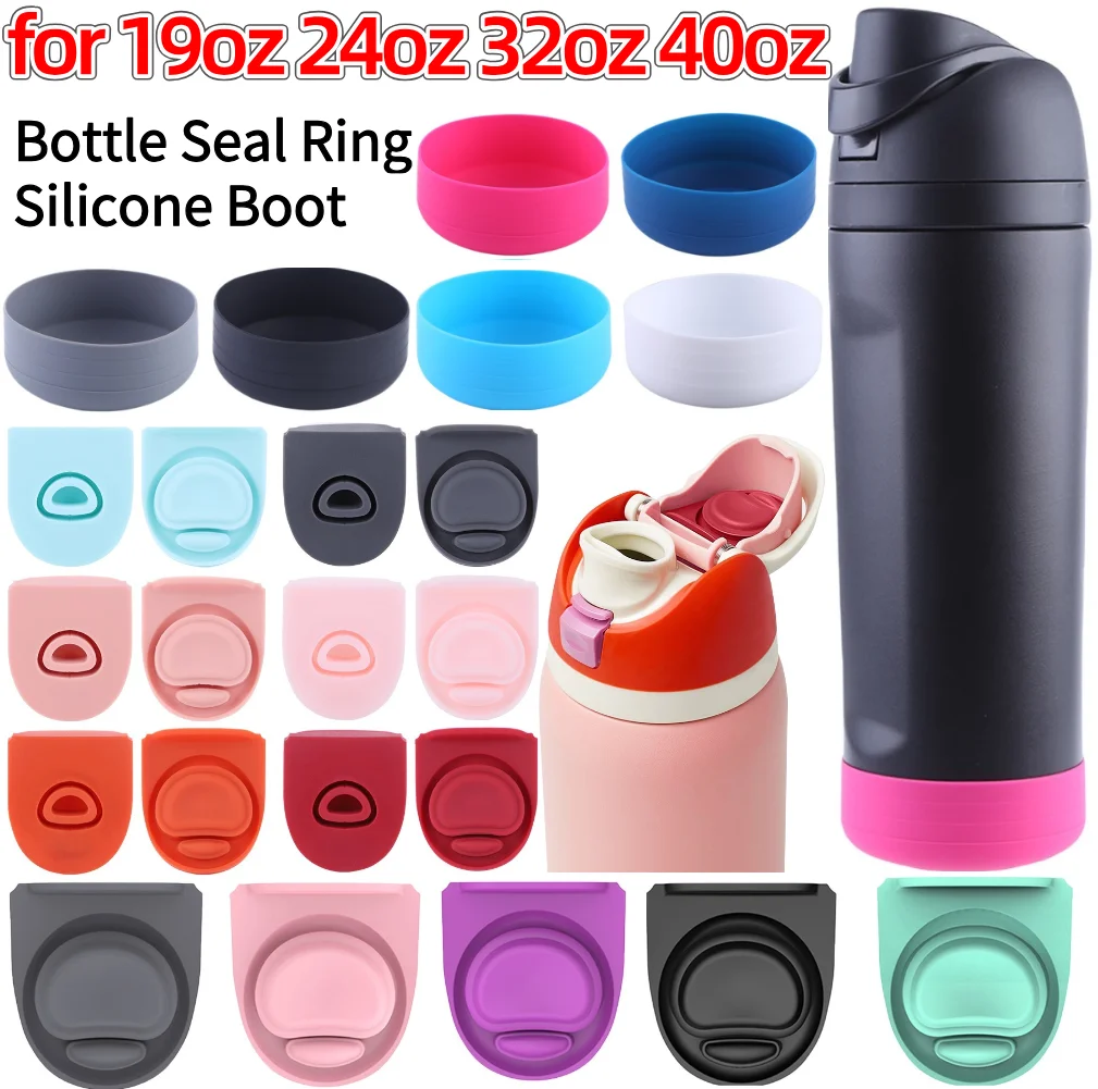 Owala FreeSip Water Bottle Replacement Parts - 1 Silicone Stopper & 1 White O-Ring Seal (Fits 19/24/32/40oz) - View #2