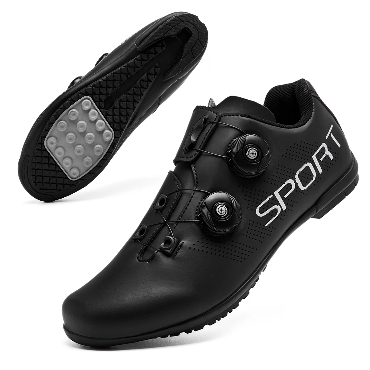 New outdoor rubber soled cycling shoes Breathable and comfortable professional sports rubber cycling shoes 2