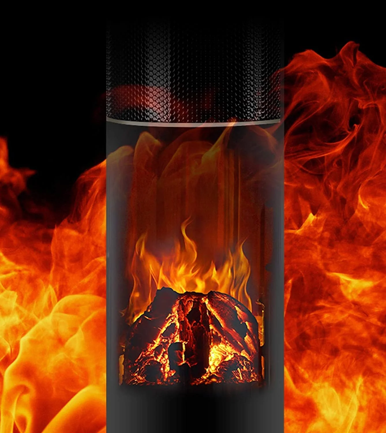 portable carbon Fan heater Fireplace Tower Heater Electric Fireplace Heater  - AliExpress