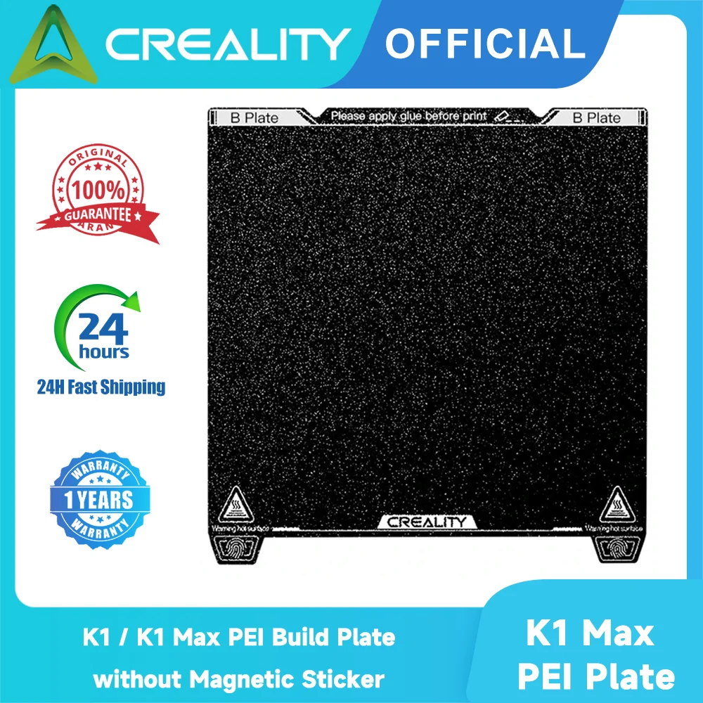 Creality K1 Max PEI-bouwplaat, gestructureerde magnetische harsplaat, flexibel platform, hoge sterkte en slijtvastheid, stalen veersokkel voor Ender-3 V3 Plus K1-Max, 310 x 315 mm