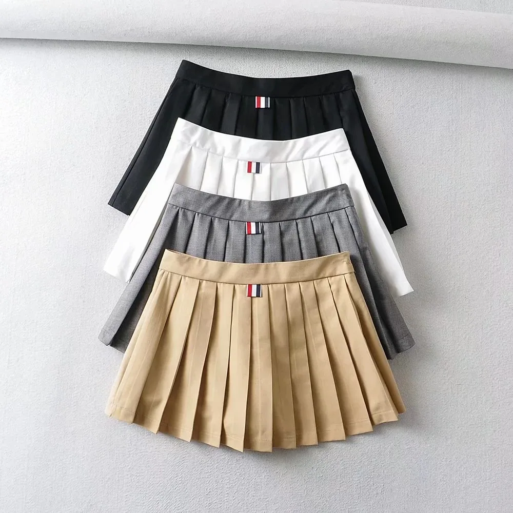 

Cute Womens Girl High Waisted Pleated Tennis Skirt School A-Line Skater Skirts with Lining Shorts