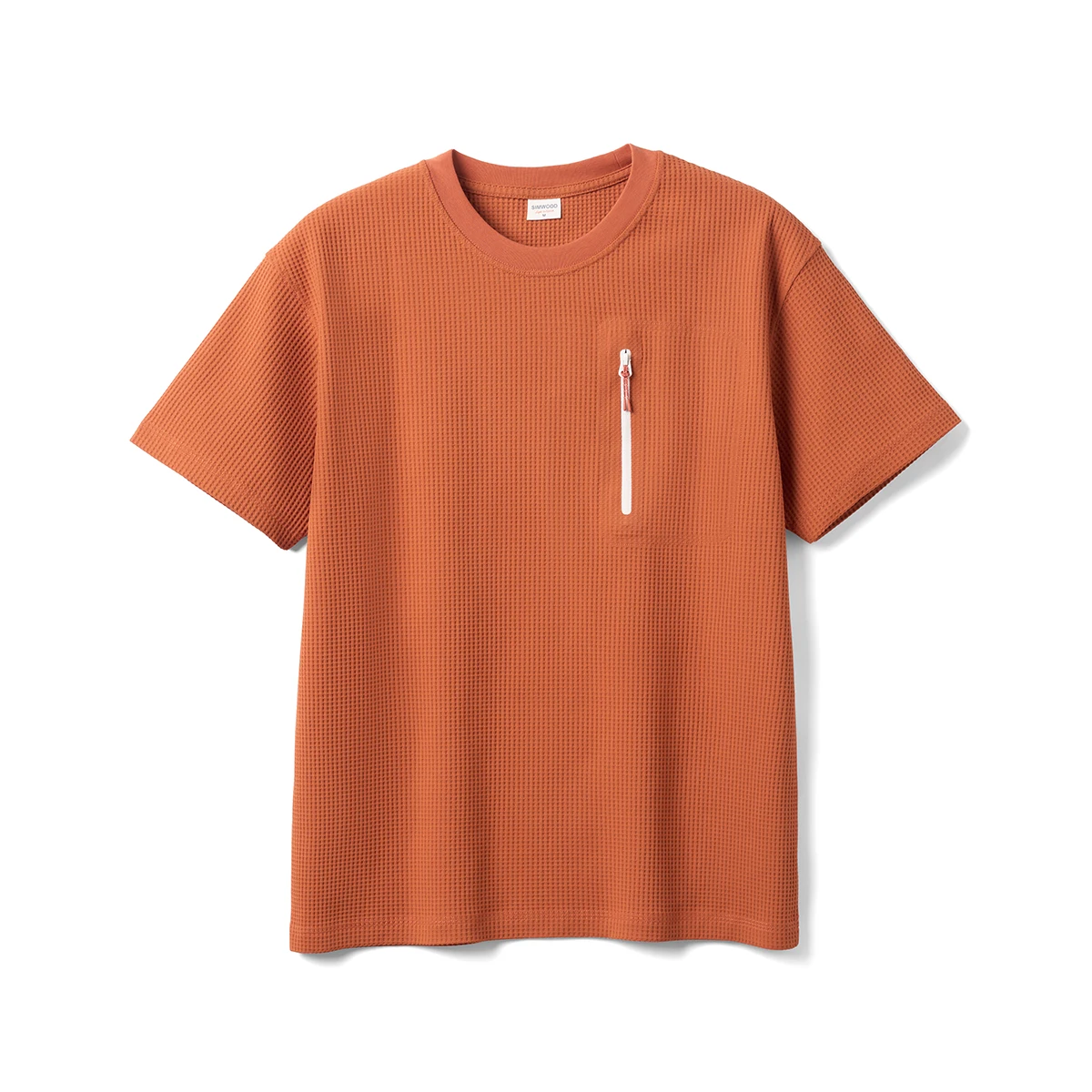 SIMWOOD 2025 صيف جديد 200gsm النسيج تي شيرت الرجال...
