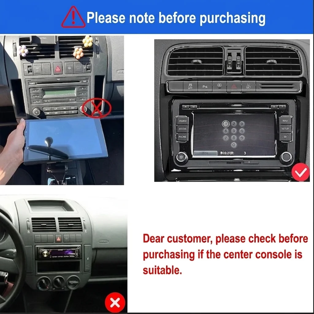Junsun Autoradio für VW POLO 5 Limousine 2008-2020 mit CarPlay, Android Auto, FM, RDS, DSP, BT, GPS-Navigation, Lenkradfernbedienung, HD IPS Touchscreen, Plug & Play Multimedia-Player, Freisprechfunktion, Original-Autostil-Haupteinheit – Detail 3