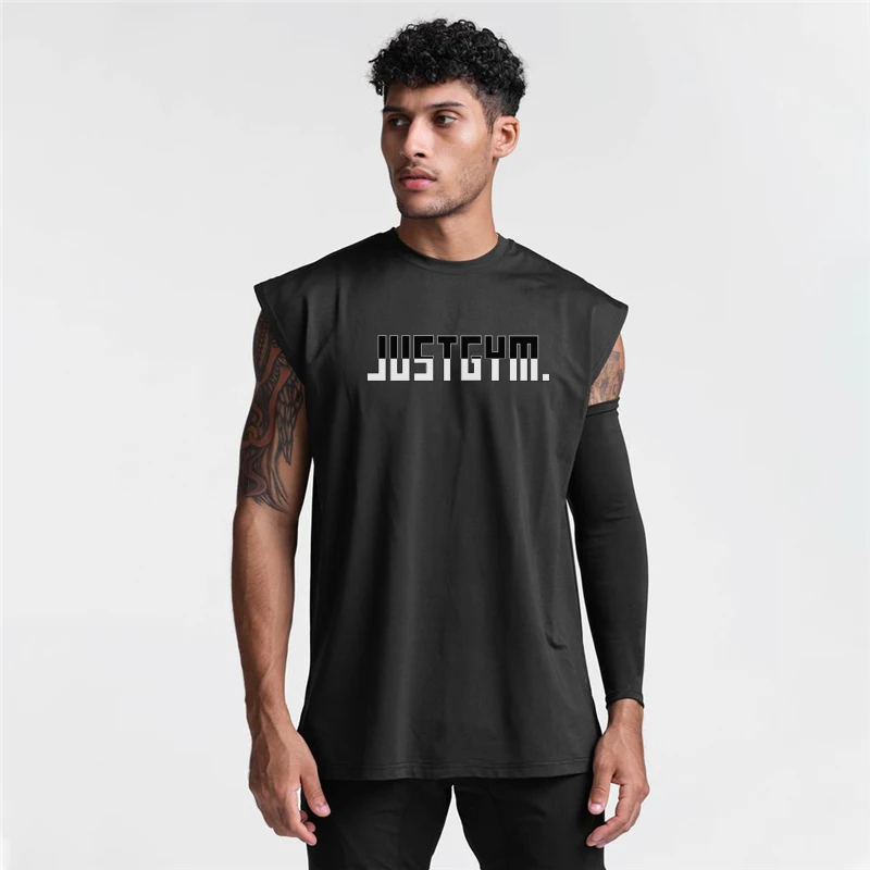 Muscleguys Brand Clothing Gym Vest Bodybuilding Tank Top Men Fitness Singlet Workout Sleeveless Shirt Solid Cotton Muscle Tank