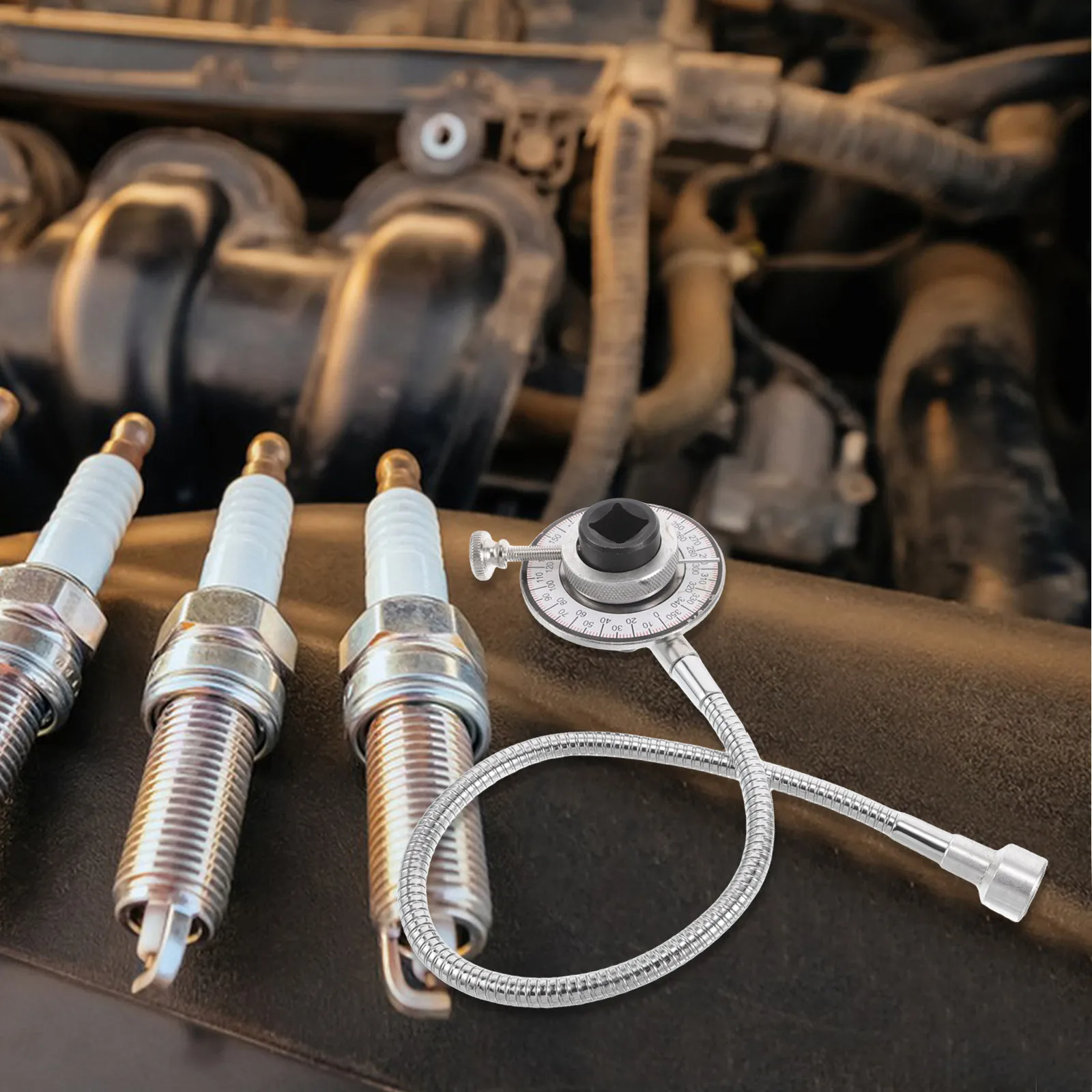 강철 토크 각도 측정기 유연한 암 자동차 정비용 정확한 측정 도구 자동차 수리 기계식 렌치