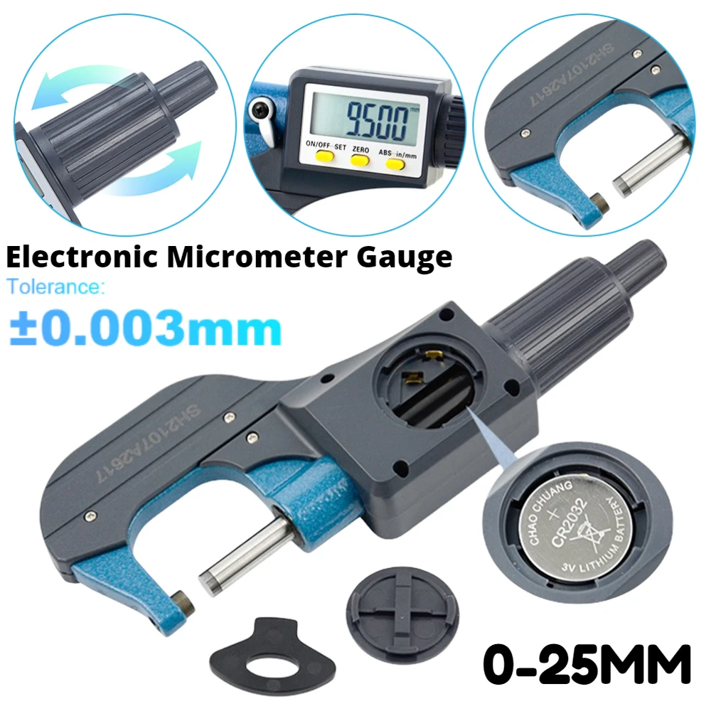 ü߰  ִ  ũι ġ, LCD ũ  ܺ ũι,  ̸  , 0-25mm, 0.01mm