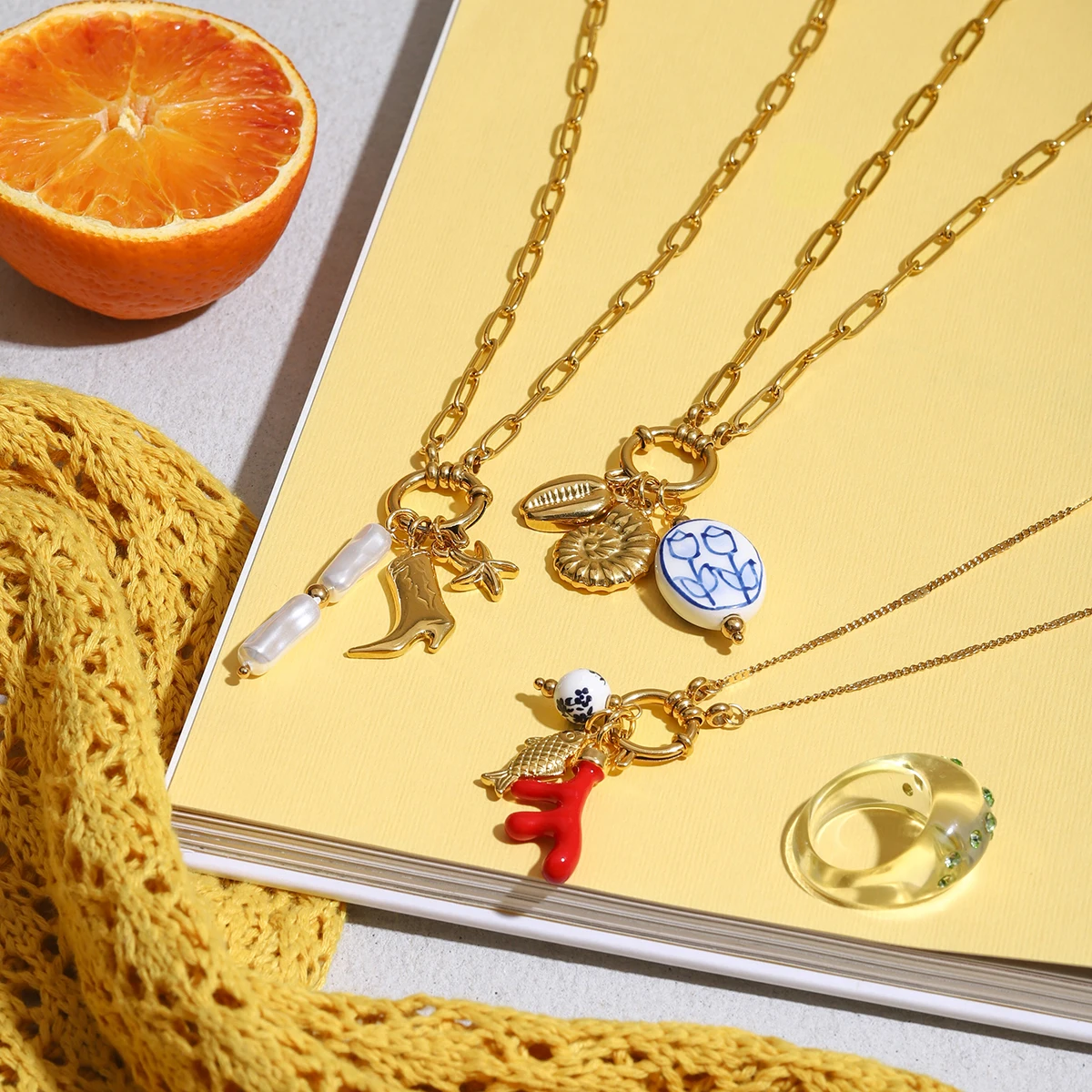 Pendentif multi-charme détachable 6