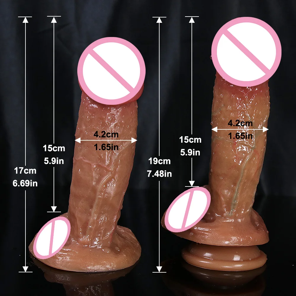 Realistic Dildo Women Penis Soft Sexy Huge Dick Butt Plug Adult Sex Toys for Woman Men Vagina Anal Masturbator Big Dick Sex Toys image