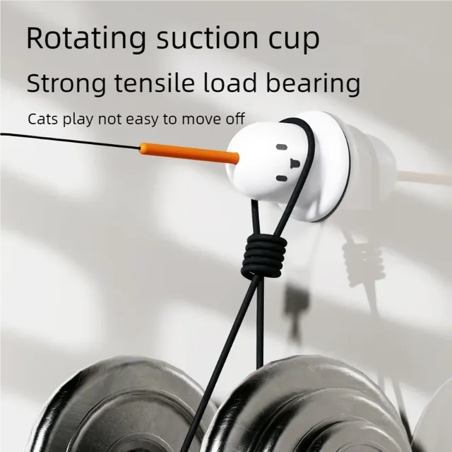 Fun Self-amusement Cat Badminton Stick Detachable Bite Resistant Teasing Cat Stick with Balls Cat Interactive Toy Self Happy 2