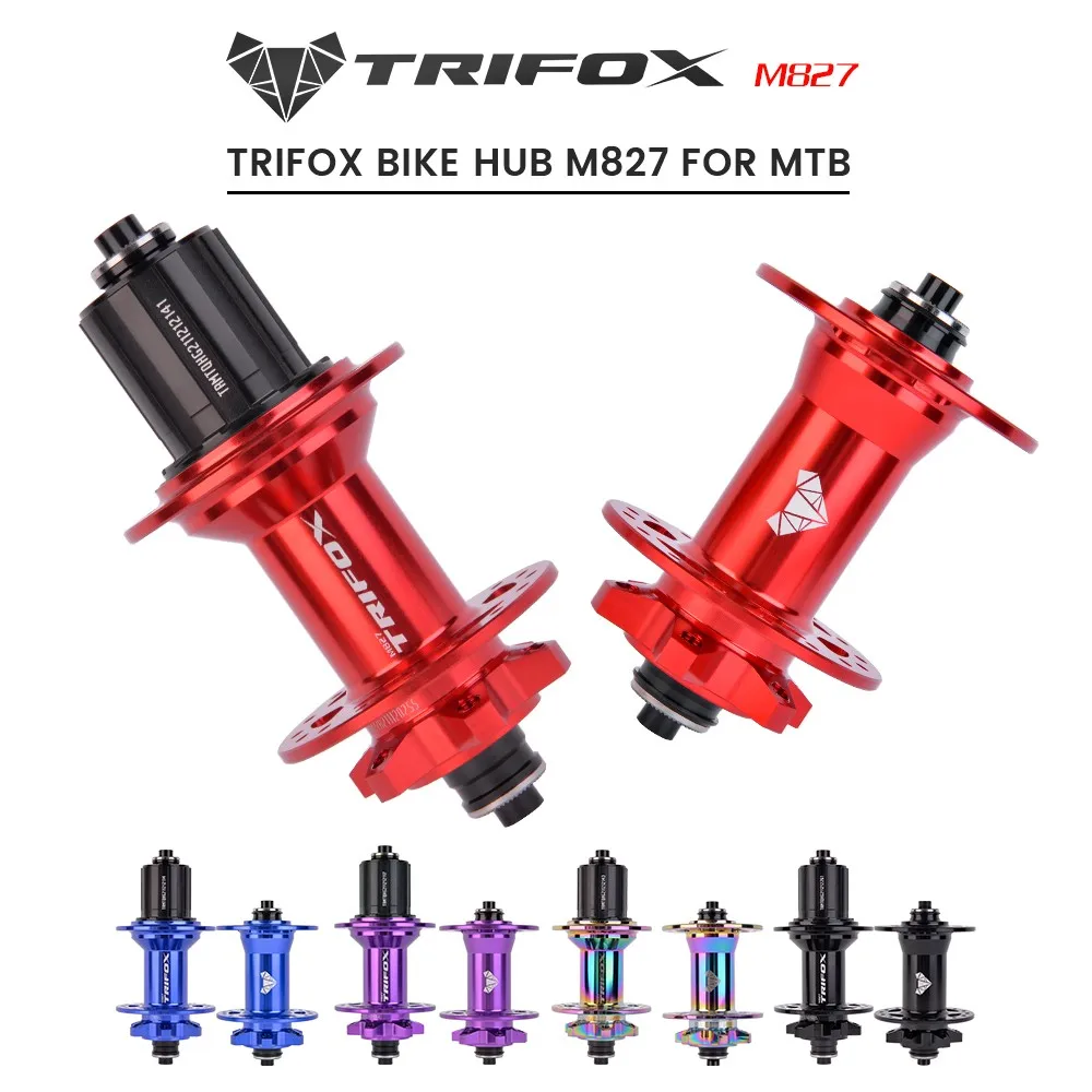 Trifox Mtb Mountain Bike Hub M827 Thre Axle Ms Hg Xd Compatible 12s 32h 72 Click 6 Paw 6 Bearing