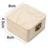 Plain Natural Wooden Packing Box With Lid Desktop Wood Clamshell Jewelry Storage Box Multifunction Hinged Boxes Home Decoration 6