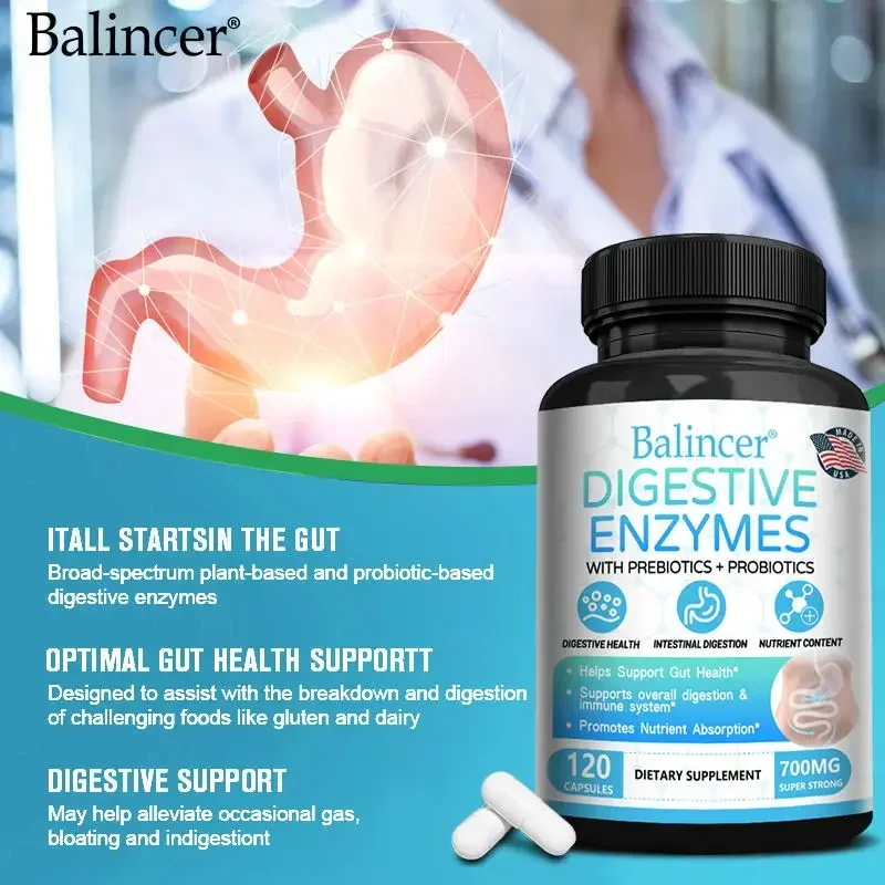 Digestive Enzyme Supplement Digestive Enzyme with Prebiotic + Probiotic For Adult Men and Women